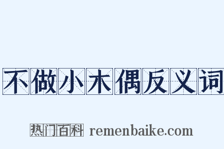不做小木偶反义词是什么意思的图片